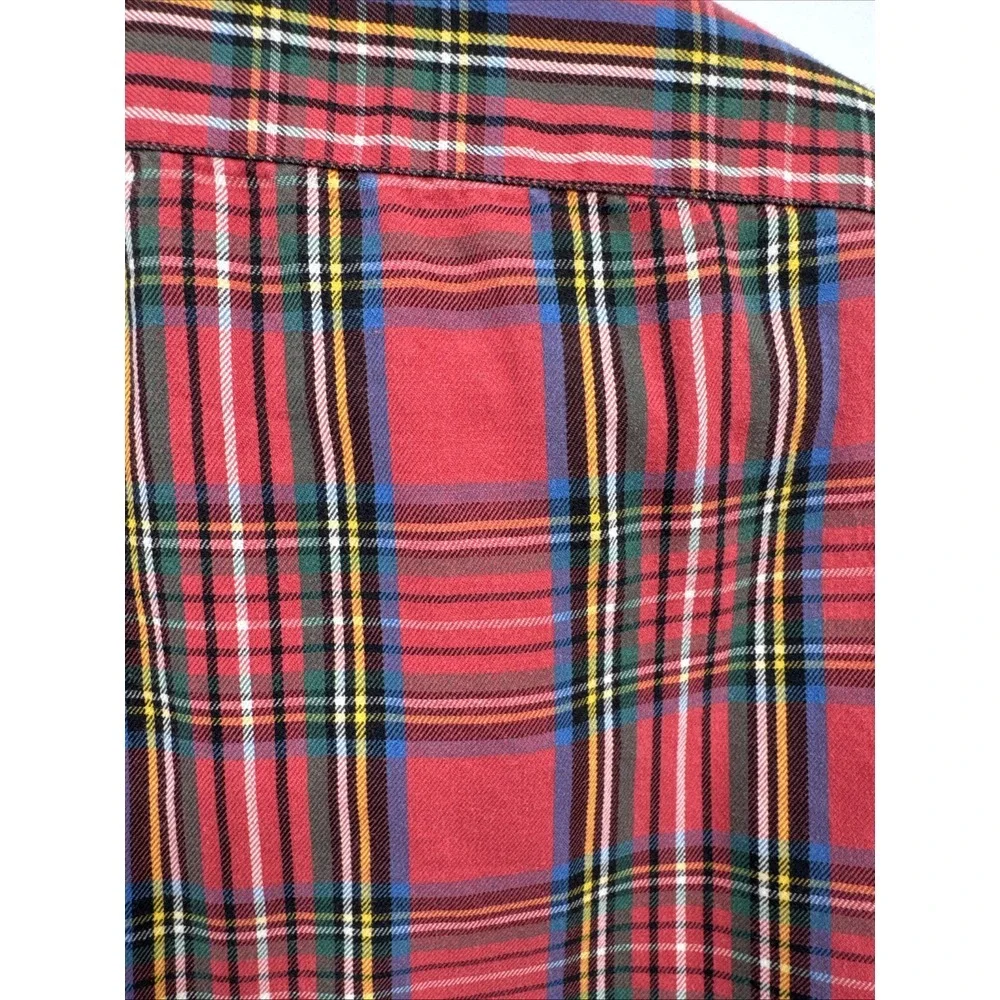 Polo Ralph Lauren VTG‎ Men's Cotton/Lyocell Work Shirt Pink Plaid Size XL